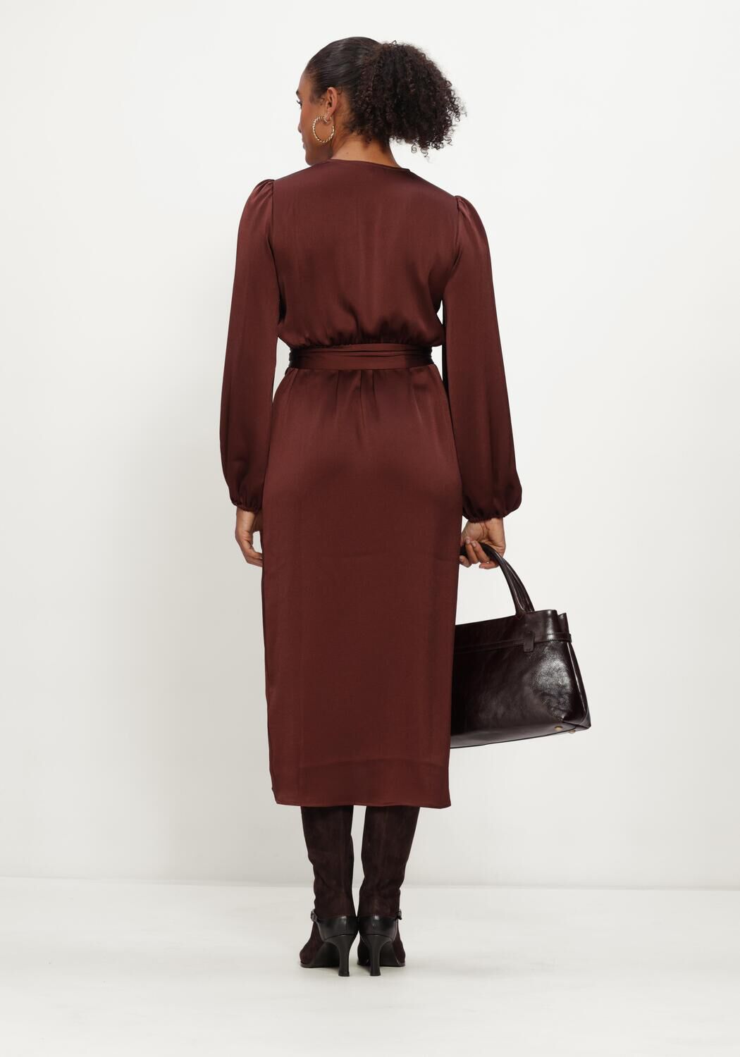 Bordeaux LINA LOCCHI Midikleid LL-BEA - large