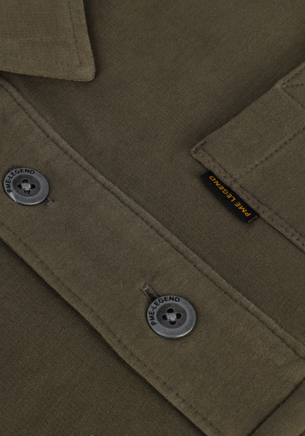 Gr&uuml;ne PME LEGEND Polo-Shirt LONG SLEEVE POLO COTTON SWEAT - large