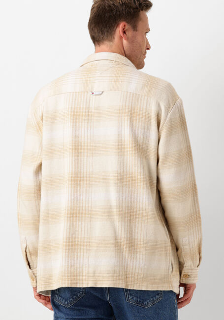Beige TOMMY JEANS Hemden TJM BADGE CHECK OVERSHIRT - large