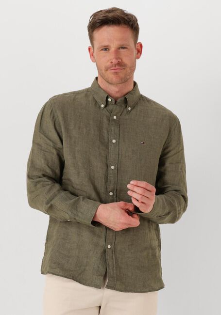 Grüne TOMMY HILFIGER Casual-Oberhemd PIGMENT DYED LI SOLID RF SHIRT - large