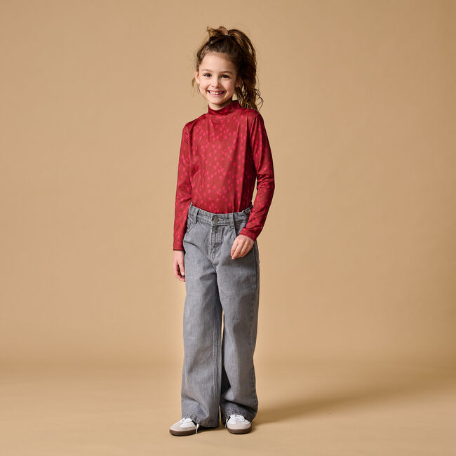 Bordeaux PETIT BLUSH Top TURTLE NECK - large
