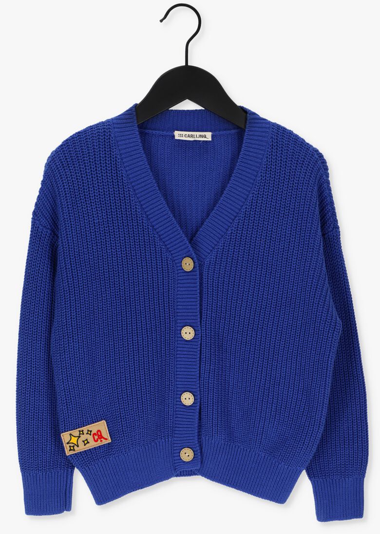 blaue carlijnq strickjacke knitted cardigan cobalt blue