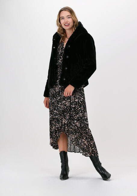 Schwarze GIACOMO THE JACKET Fake-Fur-Jack 13 LT FUR - large