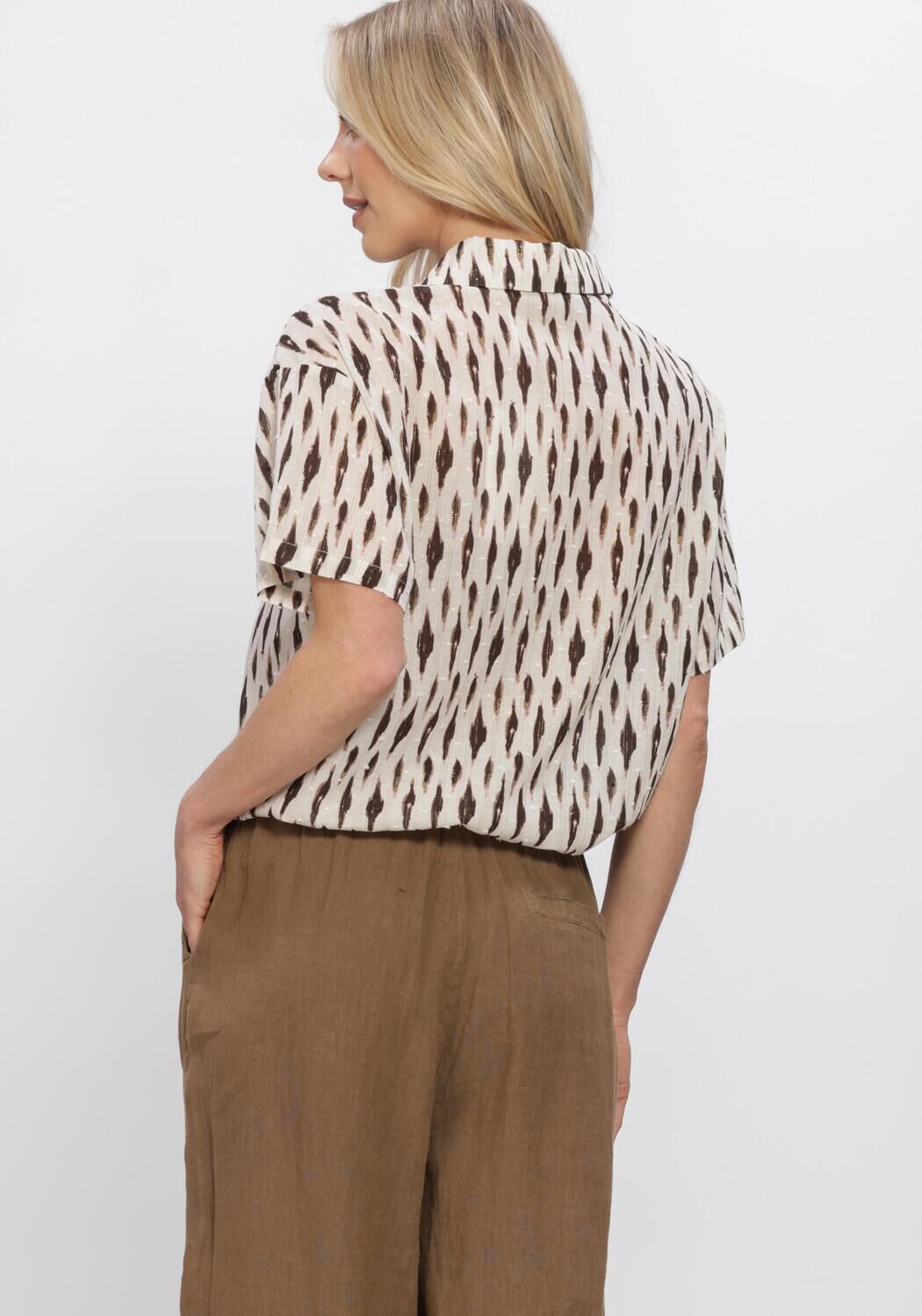 Nicht-gerade weiss NUKUS Blusen BRITT BLOUSE PRINT - large