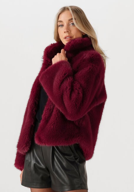 Bordeaux SILVIAN HEACH Fake-Fur-Jack FUR COAT ARILLAGA - large