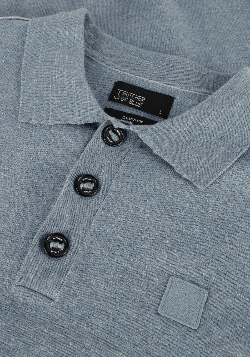 Blaue BUTCHER OF BLUE Polo-Shirt LT CLIFDEN POLO - large