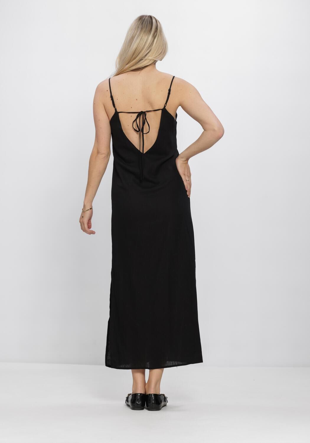 Schwarze GRACE & MILA Maxikleid SS26210019 - large