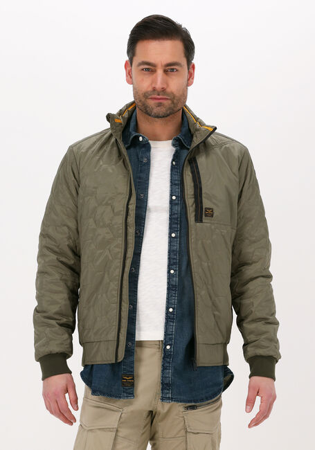 Olive PME LEGEND Wattierte Jack BOMBER JACKET RAIDER II TAFFETAR - large