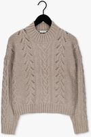 Sand CO'COUTURE Pullover JENESSE CABLE CROP KNIT