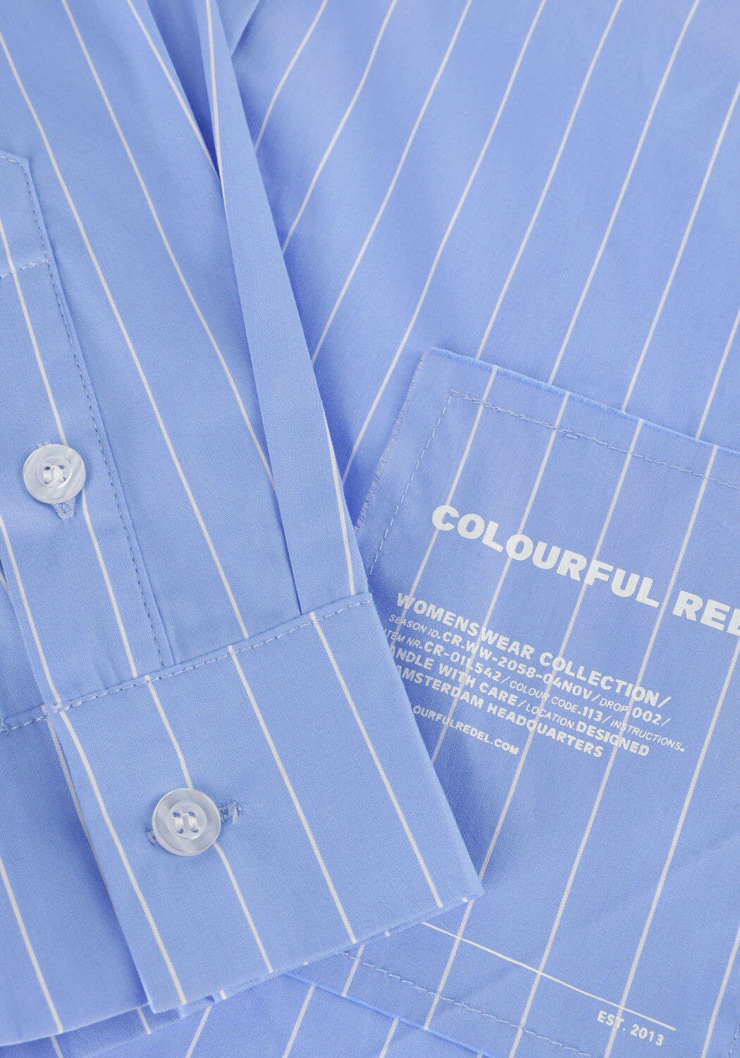 Dunkelblau COLOURFUL REBEL Blusen ALIYA STRIPED BOXY BLOUSE - large