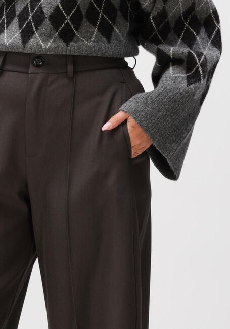 Braune NEO NOIR Weite Hose TILIAN STRUCTURE PANTS - large