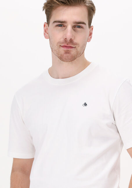 Weiße SCOTCH & SODA T-shirt CREWNECK JERSEY T-SHIRT - large