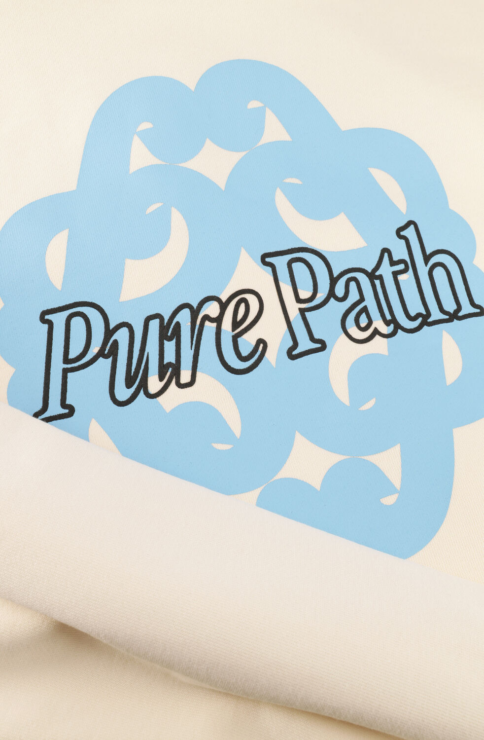 Beige PURE PATH Sweatshirt BOLD EMBLEM HOODIE - large