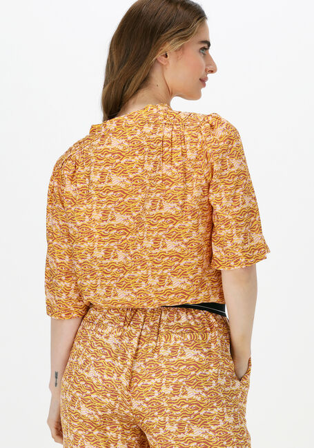 Gelbe SCOTCH & SODA Blusen PRINTED SHORT-SLEEVED EASY TOP - large