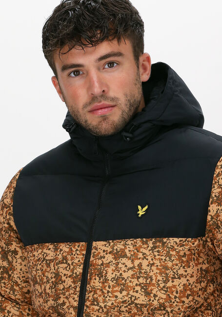 Mehrfarbige/Bunte LYLE & SCOTT Wattierte Jack EARTH PRINT WADDED JACKET - large