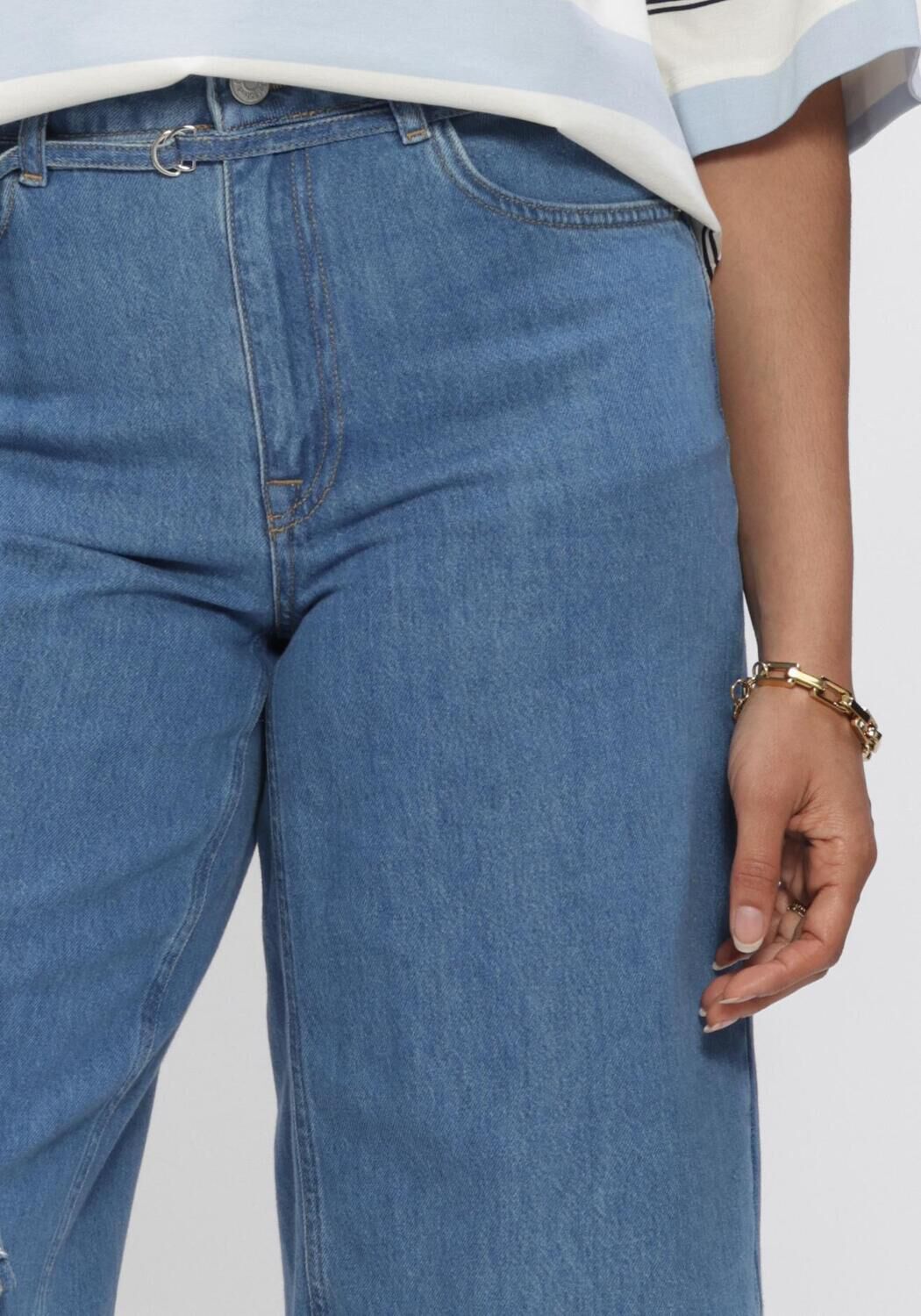 Blaue SELECTED WOMEN Kurze Hose SLFTENNA MW BERMUDA DENIM SHORTS - large