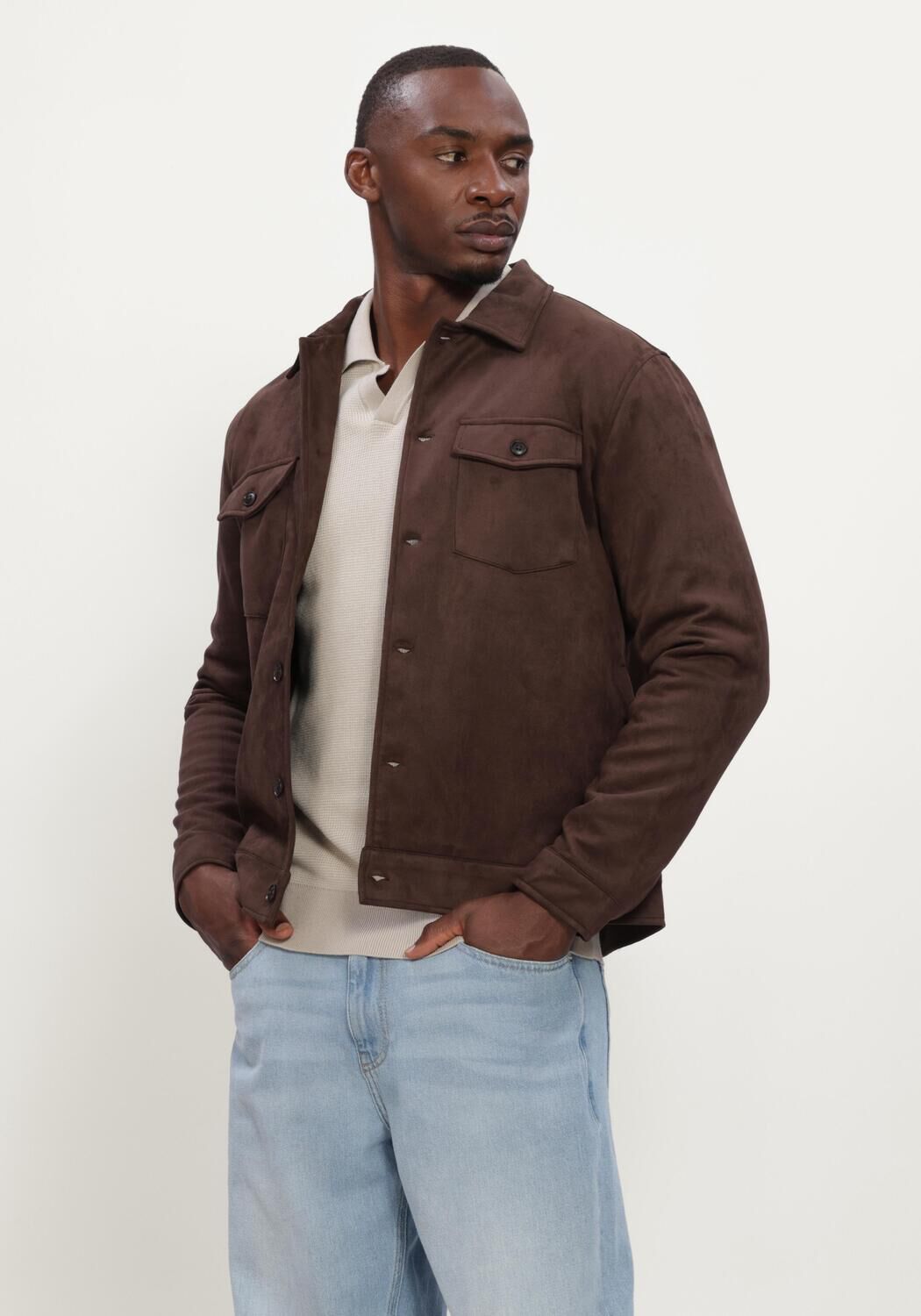 Braune BLUE INDUSTRY Overshirt BLUE INDUSTRY SHIRTJACKET - large