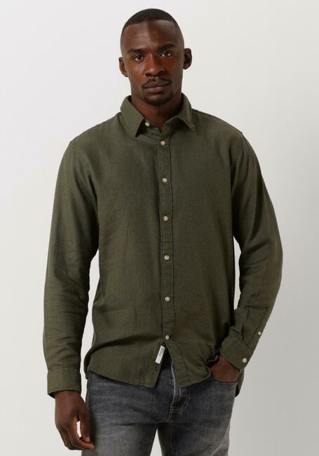 Grüne SELECTED HOMME Casual-Oberhemd SLIMROBIN SHIRT LS W CAMP - large