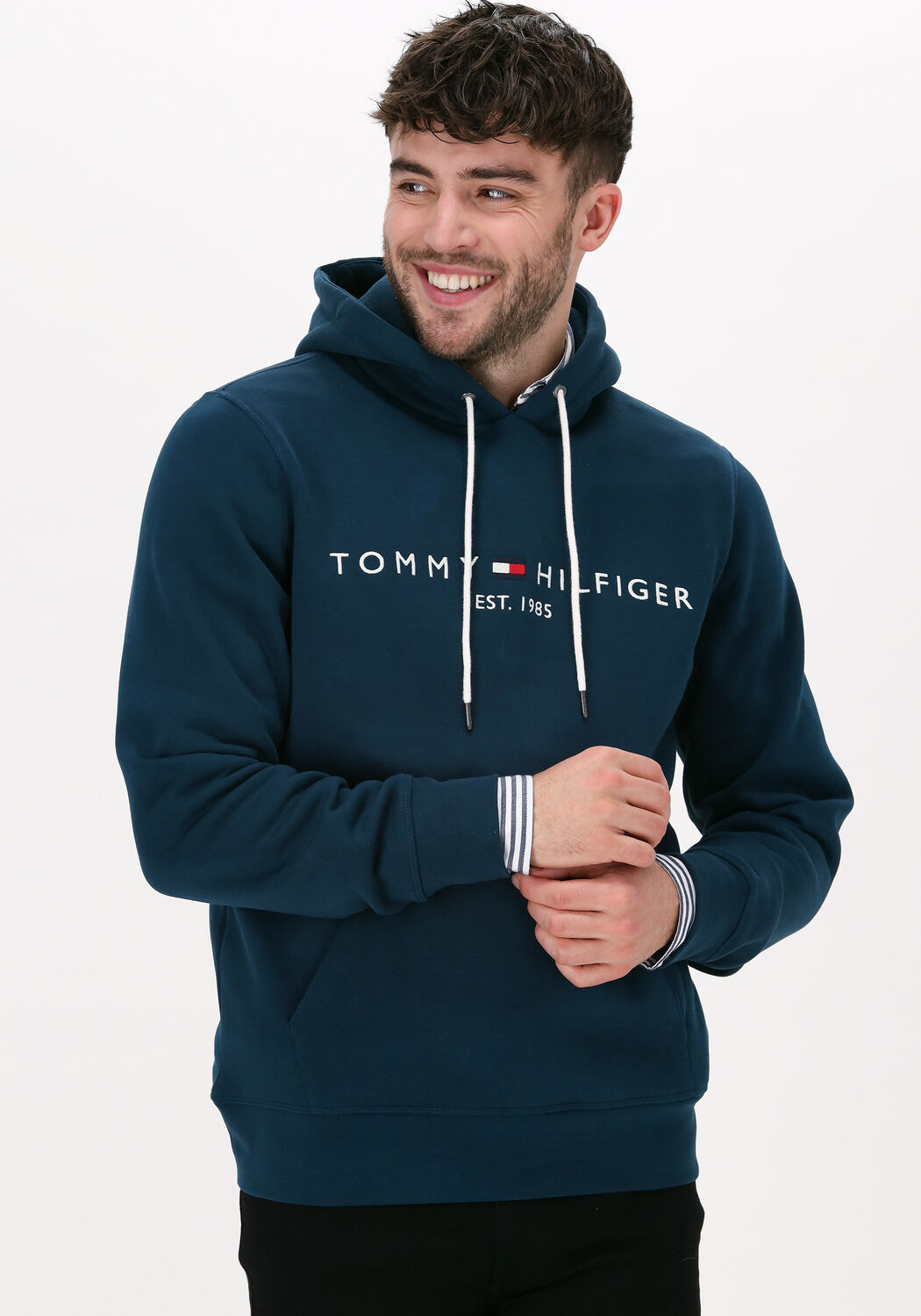 Dunkelblau TOMMY HILFIGER Sweatshirt TOMMY LOGO HOODY Omoda