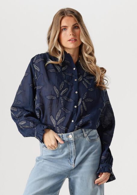 Dunkelblau NUKUS Blusen JENNA BLOUSE EMBROIDERY - large