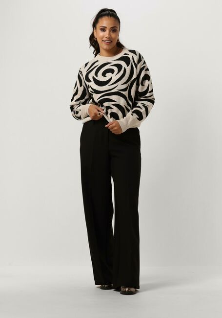 Schwarze SUMMUM Pullover MOCK NECK SWEATER BIG ROSE JACQUARD KNIT - large