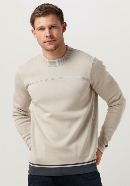 Beige CAST IRON Pullover MOCK NECK COTTON MODAL MOCKNECK - large
