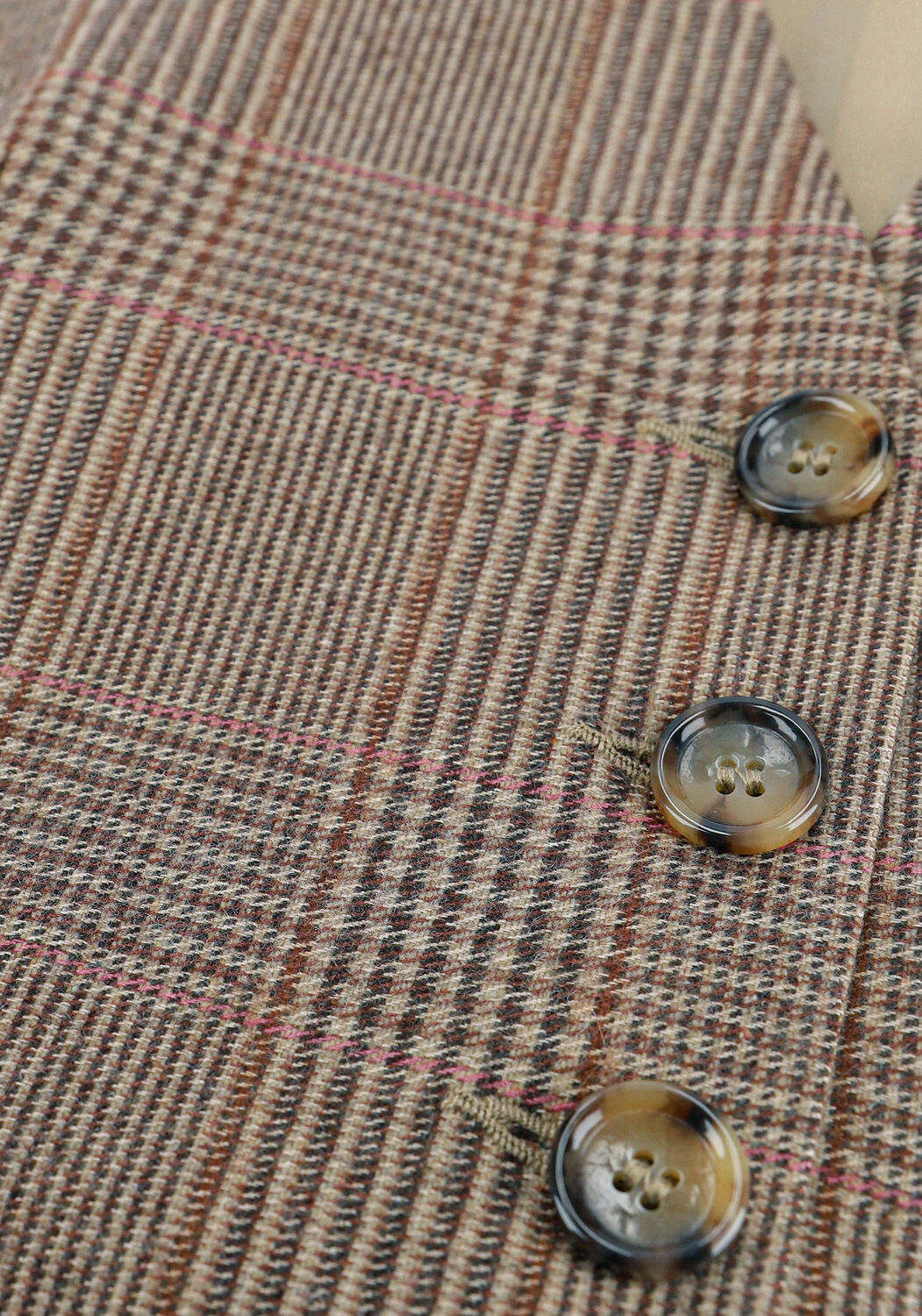 Beige VANILIA Blazer CHECK TAILOR - large