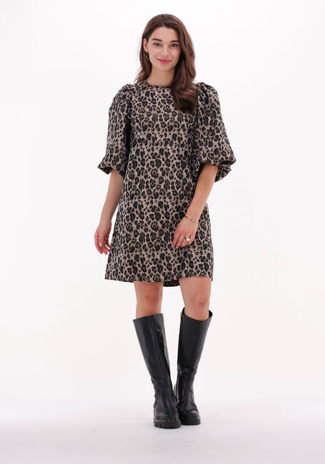 Braune CO'COUTURE Minikleid YOYO ANIMAL DRESS - large
