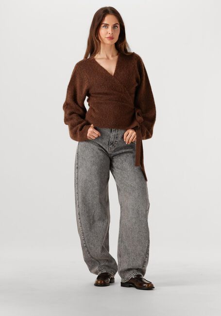 Braune EDITED Strickjacke LILOU WOOL CARDIGAN - large
