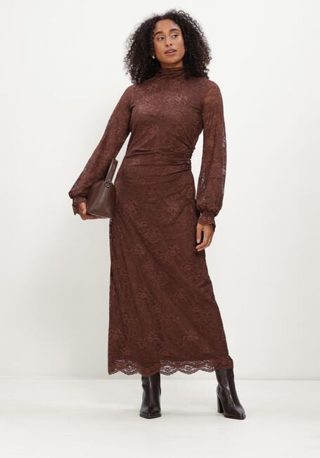 Braune POM AMSTERDAM Midikleid ANNA CHOCOLATE BROWN - large