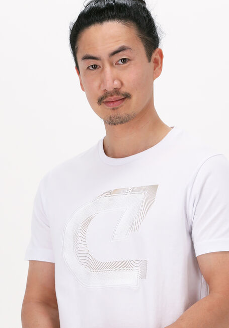 Weiße CRUYFF T-shirt JULIEN TEE - 95 / 5 COTTON / ELASTHAN - large
