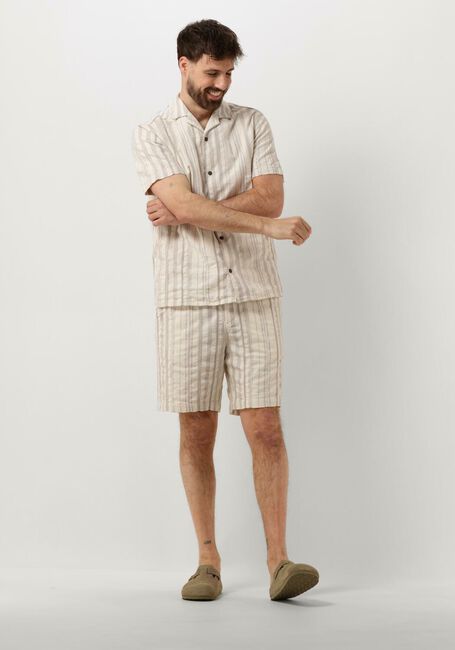 Beige ANERKJENDT Casual-Oberhemd AKLEON S/S STRUCTURE SHIRT - large