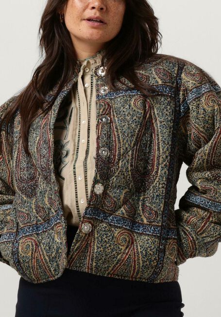Camelfarbene ANTIK BATIK Wattierte Jack HIDA JACKET - large