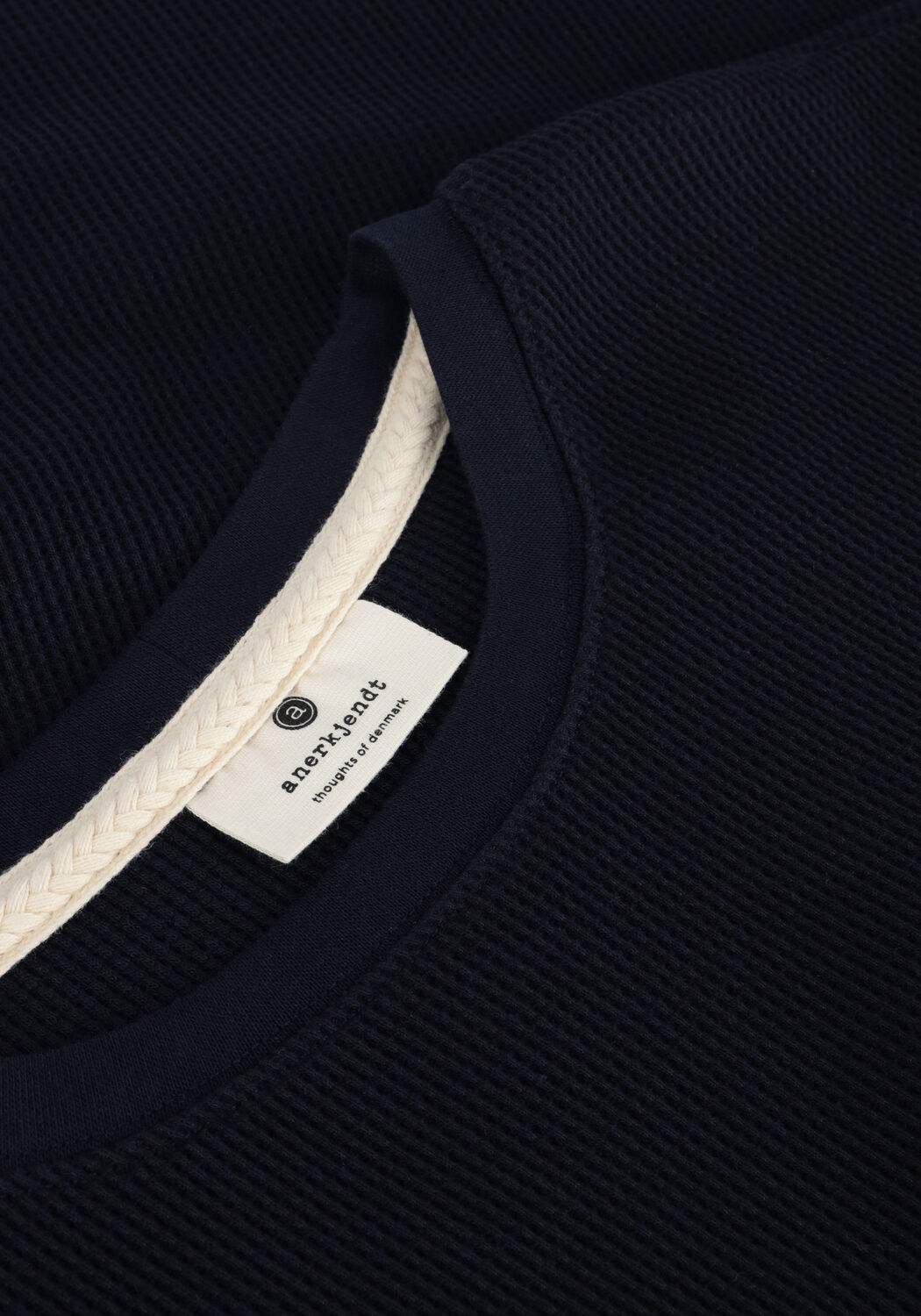 Dunkelblau ANERKJENDT T-shirt AKKIKI S/S WAFFLE TEE - large