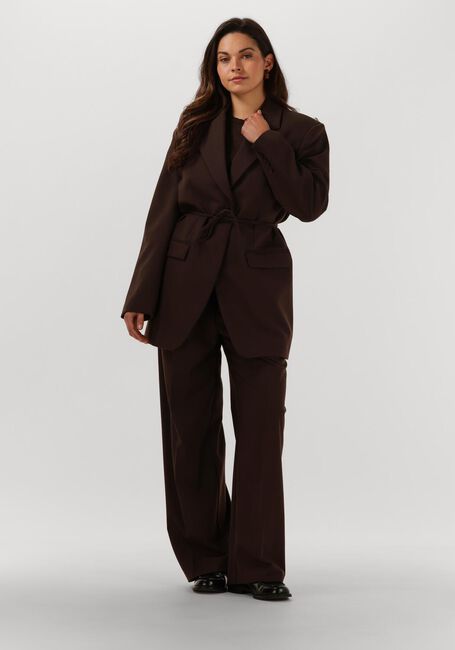 Braune SELECTED WOMEN Weite Hose SLFWIDE-SIENNA MW PANT - large