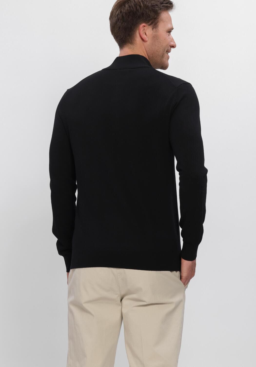 Schwarze PROFUOMO Pullover EXTRAFINE MERINO - large