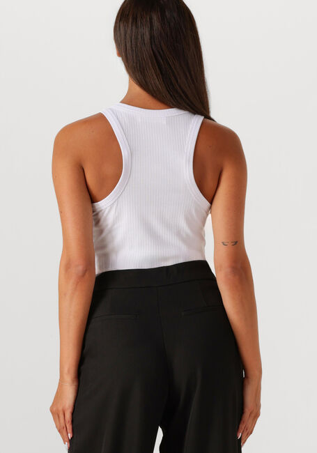 Weiße HAUTE L'AMITIÉ Top RIB BADGE TANK - large