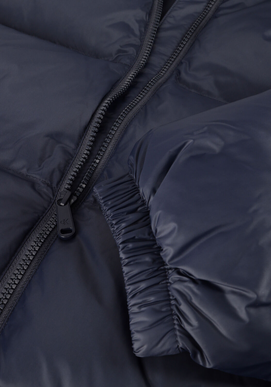 Blaue CALVIN KLEIN Wattierte Jack ESSENTIAL MIDWEIGHT LONG PUFFER - large