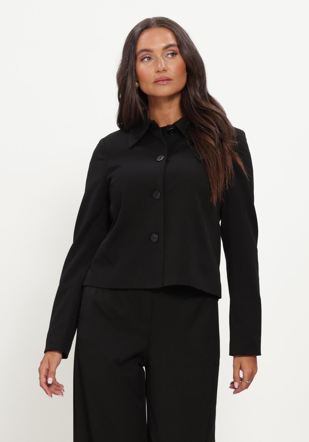 Schwarze OBJECT Blazer OBJLISA RE L/S SHORT BLAZER JACKET NOOS - large