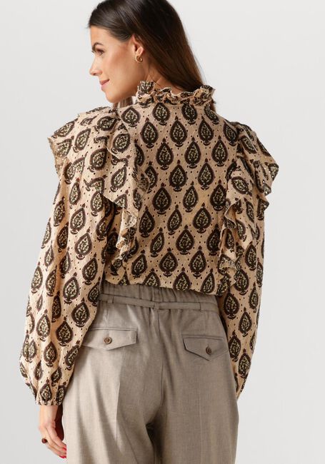 Beige SUMMUM Blusen LONGSLEEVE BLOUSE PRINT BRODERY - large