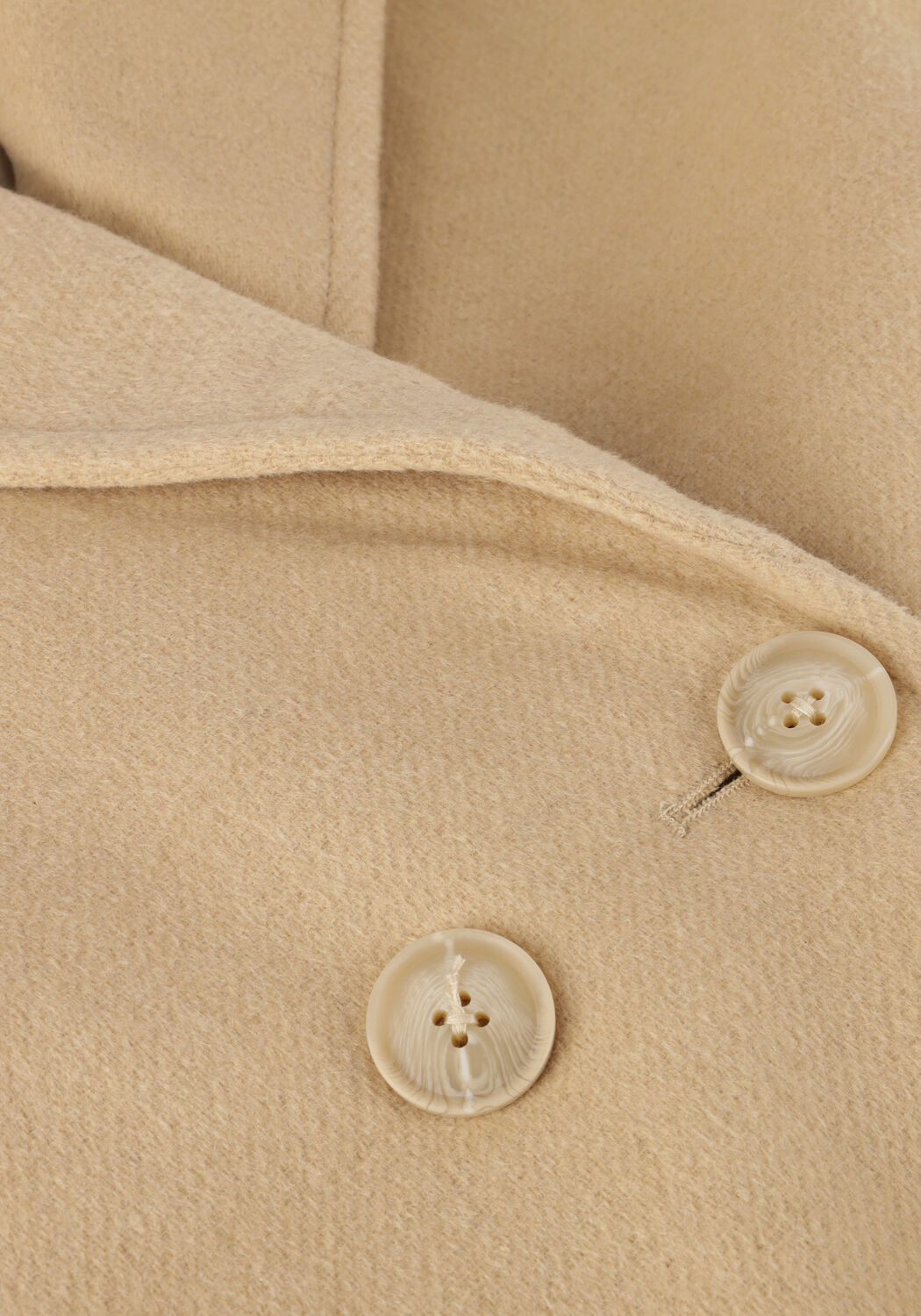 Sand NOTRE-V M&auml;ntel WOOL COAT LONG - large