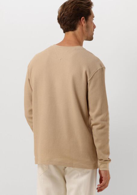 Beige TOMMY JEANS Pullover TJM REG WAFFLE L/S TEE - large