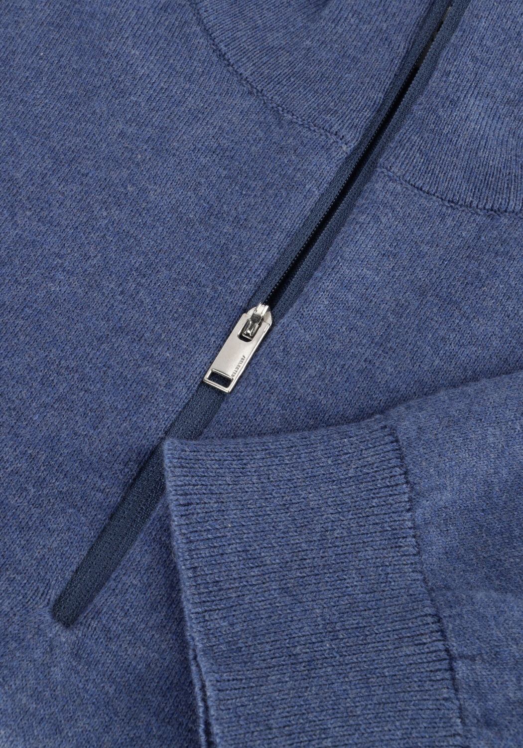 Blaue SELECTED MEN Pullover SLHBERG HALF ZIP CARDIGAN NOOS - large