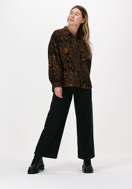Braune MODSTRÖM Blusen MATEO PRINT SHIRT - large