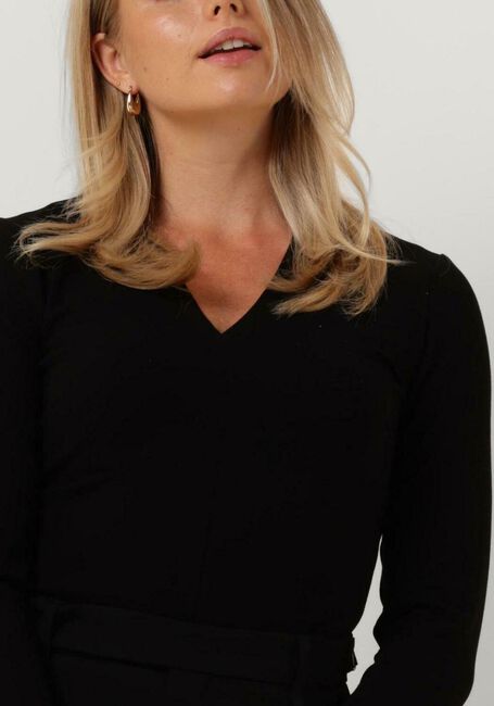 Schwarze VANILIA Tops & T-shirts 90S V NECK LONGSLEEVE - large