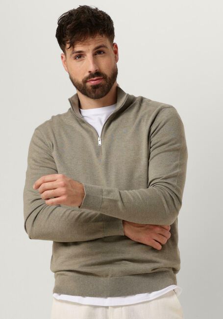 Grüne SELECTED HOMME Pullover SLHBERG HALF ZIP CARDIGAN NOOS - large