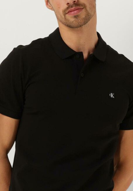 Schwarze CALVIN KLEIN Polo-Shirt CK EMBRO BADGE SLIM POLO - large