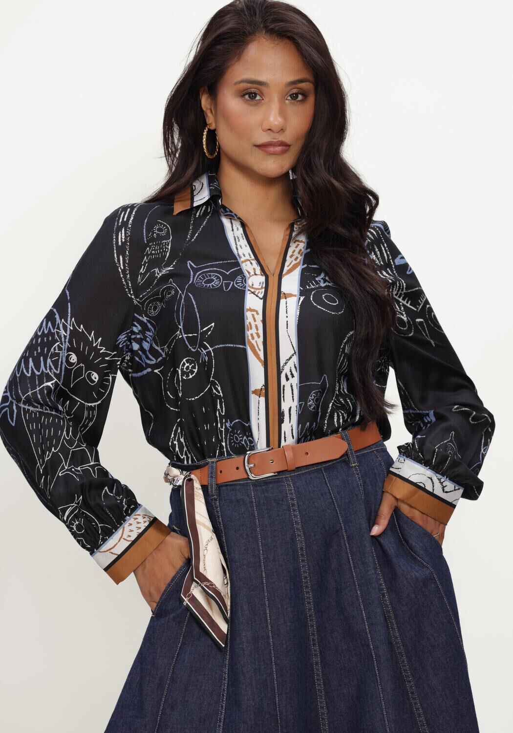 Mehrfarbige/Bunte CAROLINE BISS Blusen 4637 - large