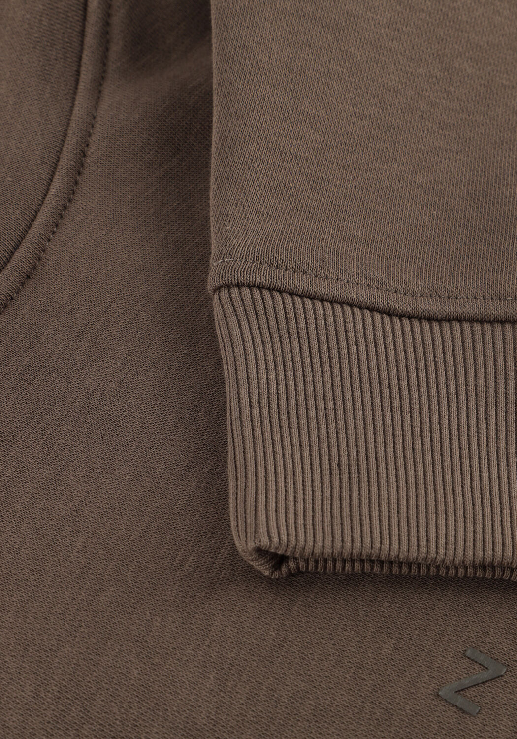 Taupe GENTI Pullover BASIC LOGO HOODIE - large