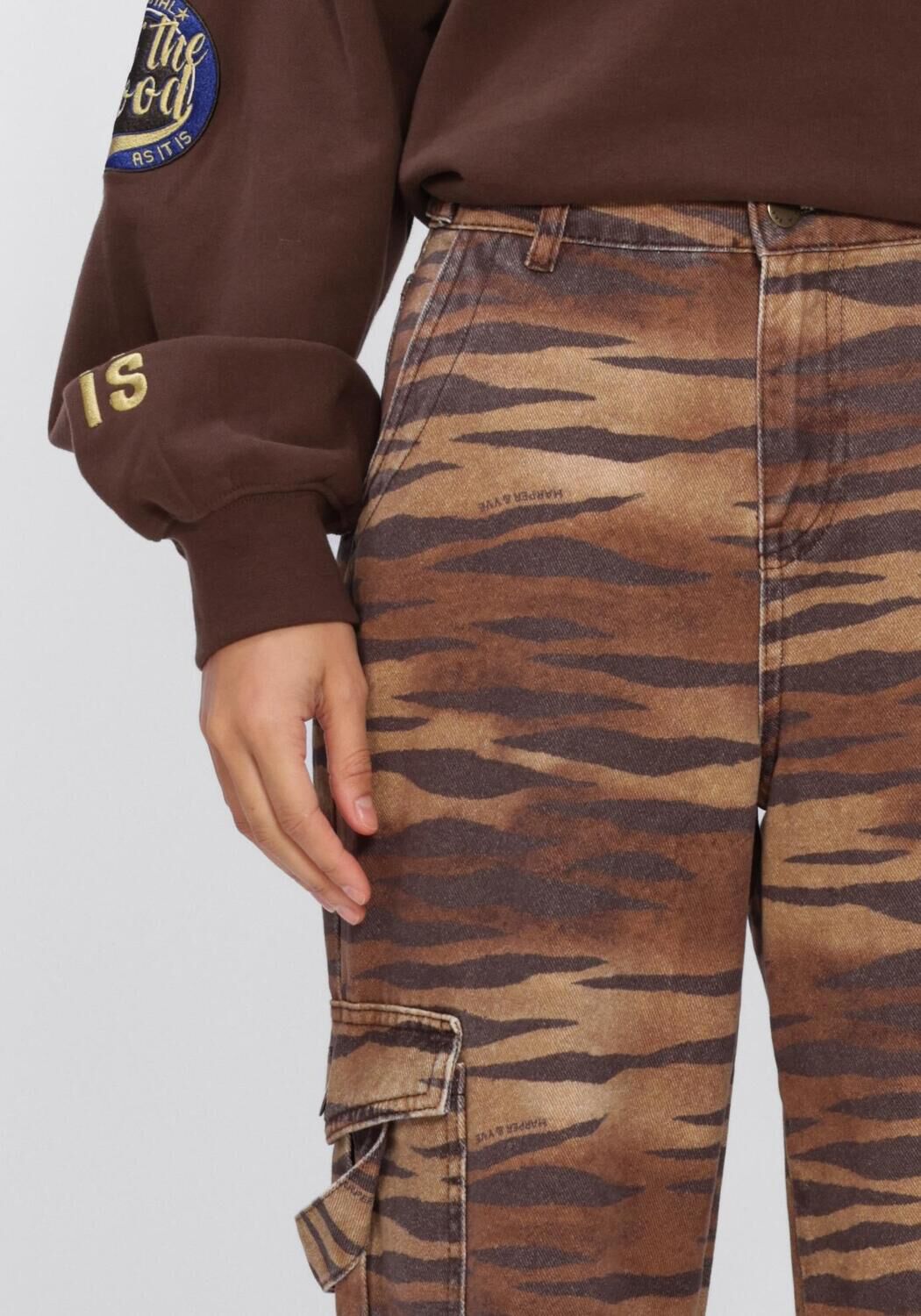 Braune HARPER & YVE Weite Hose STELLA-PA - large